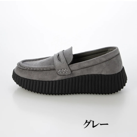 ローファー　厚底　スエード　厚底ローファースエードシューズ　マニッシュ　カジュアル　歩きやすい　履きやすい　疲れにくい　カジュアルシューズ　おしゃれ　旅行　通勤　通学　秋冬_7
