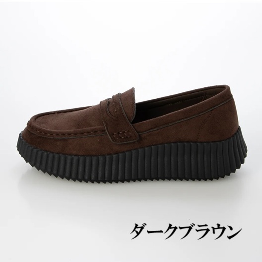 ローファー　厚底　スエード　厚底ローファースエードシューズ　マニッシュ　カジュアル　歩きやすい　履きやすい　疲れにくい　カジュアルシューズ　おしゃれ　旅行　通勤　通学　秋冬_9