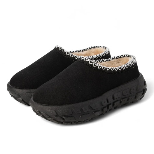 ボリュームファー ムートンシューズ 厚底 凹凸ソール ふかふかファー