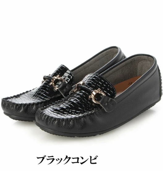 ソフトビットモカシンフラットシューズ 柔らか 履きやすい フラット