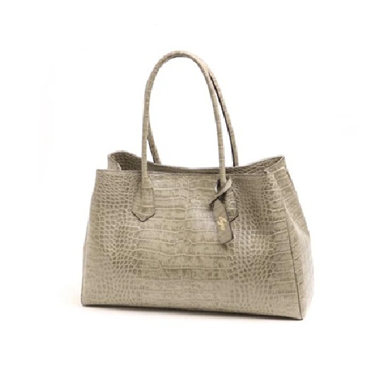 日本製　本革 クロコ柄型押し牛革 a4サイズ　ビジネス　会社用　エレガント  上品　おしゃれ　通勤　入園　入学式　新学期　引っ掛け金具　高級感　金具開閉式 日本製 本革 クロコ柄型押し牛革 a4サイズ ビジネス 会社用 エレガント