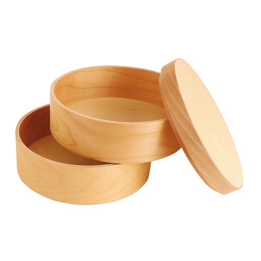 日本製　電子レンジ対応弁当箱　弁当箱　 二段弁当箱　木製品　お弁当グッズ　キッチングッズ　天然木　全面コーティング（ウレタン+硝子コーティング）仕様　曲げワッパ　新生活　行楽　ピクニック　_2