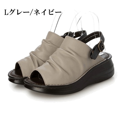 本革 サンダル コンフォートサンダル 3Way  幅ひろい ３E 外反母趾 ふかふか 軽さ ウレタンソール 厚底 美脚 脚長成り行き 表現スタイル脹れ上がる 履き分かりやすい 歩き分かりやすい 疲れにくい 防滑