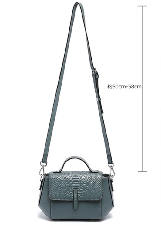 本革 クロコダイル 型押し ショルダーバッグ ハンドバッグ 2way 斜め