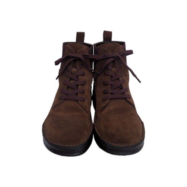 本革 日本製 サイドゴア レースアップ ショートブーツ 3e カジュアル