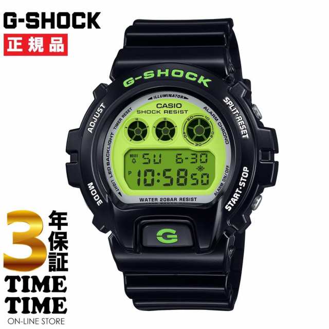 CASIO カシオ G-SHOCK Gショック CRAZY COLORS 2024 ブラック ライムグリーン DW-6900RCS-1JF 【安心の3年保証】の通販は