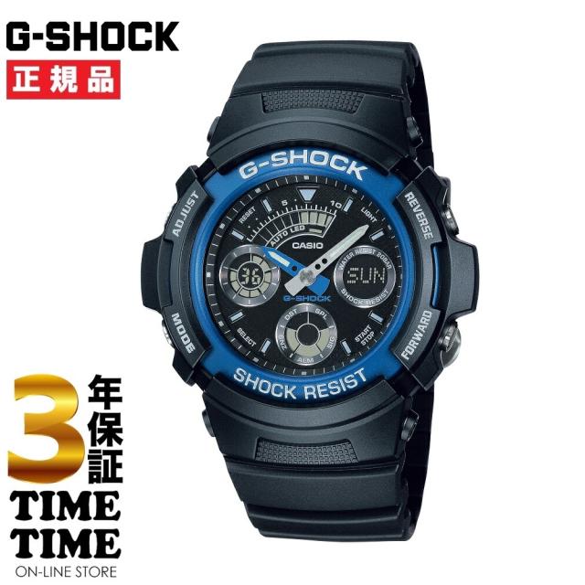 CASIO カシオ G-SHOCK Gショック アナデジ ブラック ブルー AW-591-2AJF 【安心の3年保証】の通販は