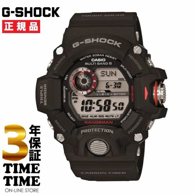 CASIO カシオ G-SHOCK Gショック RANGEMAN レンジマン ソーラー電波 ブラック GW-9400J-1JF 【安心の3年保証】