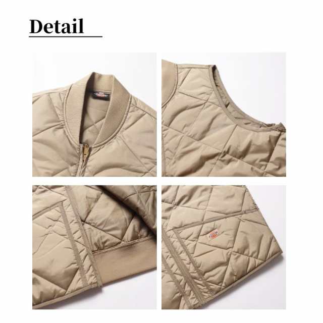 Dickies TE242MODEL DIAMOND QUILTED NYLON VEST メンズ ベスト 中綿