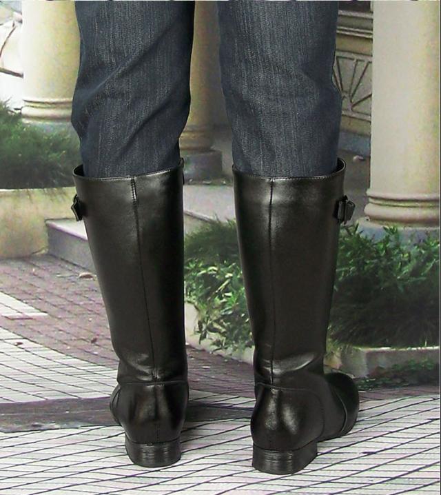 乗馬用品 本革 乗馬ブーツ 合成皮革 ブーツ 長靴 ロングブーツブラック