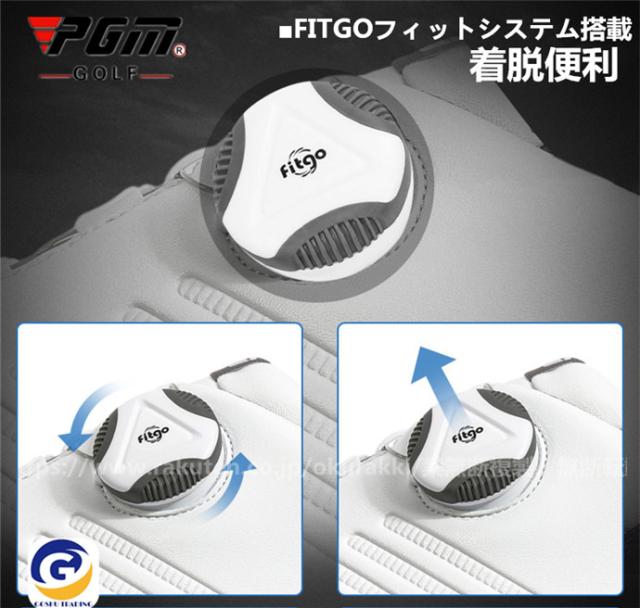 ゴルフ ゴルフシューズ ダイヤル式 ソフトスパイク メンズ スパイクシューズ スニーカー 靴 紳士 防水 人工皮革_3