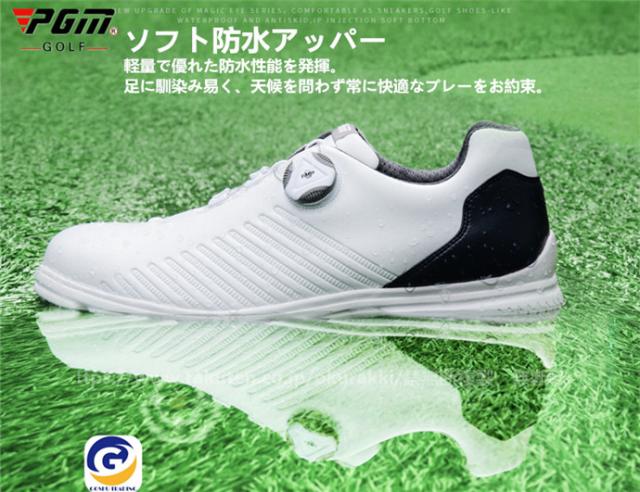 ゴルフ ゴルフシューズ ダイヤル式 ソフトスパイク メンズ スパイクシューズ スニーカー 靴 紳士 防水 人工皮革_4