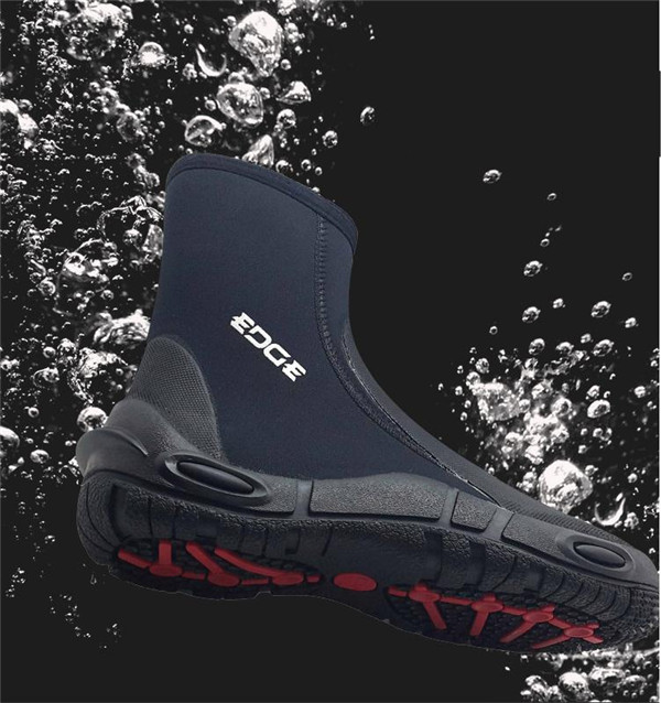 ウェットスーツ 男女兼用 ダイビング ブーツ 3mm ハイカット ジッパー ブーツ マリンシューズ Diving Wetsuits_1