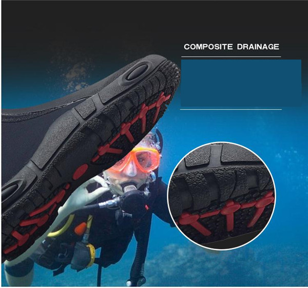 ウェットスーツ 男女兼用 ダイビング ブーツ 3mm ハイカット ジッパー ブーツ マリンシューズ Diving Wetsuits_3