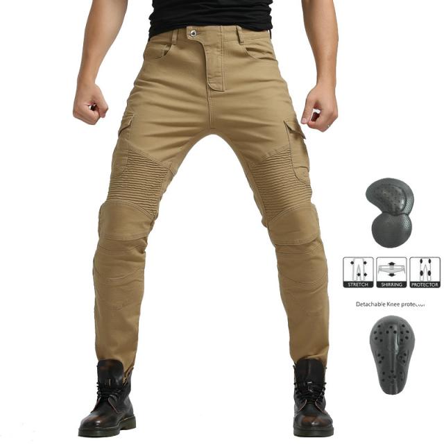 バイク デニム パンツ ライディング ジーンズ ツーリング オールシーズン 腰用 膝用 プロテクター装備付き ストレッチ素材の通販は