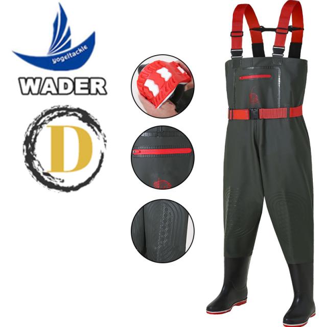 ウェーダー 胴長靴 チェストハイウェーダー 一体型 厚手 水陸両用スーツ 釣り用スーツ　渓流釣り　 防水透湿　アウトドア　清掃　農作業　水産　漁師 チェストハイ ウェーダー 厚手 胴付長靴 胴長 ウェダー 水産 清掃 胴
