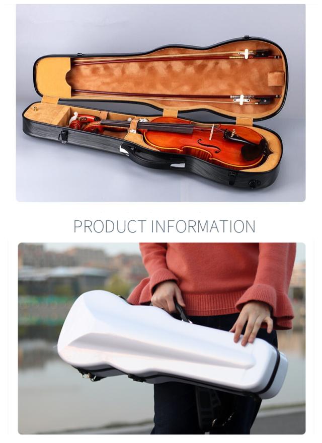 VIOLIN CASE バイオリンケース 楽器 管楽器 カーボンファイバー製 軽量