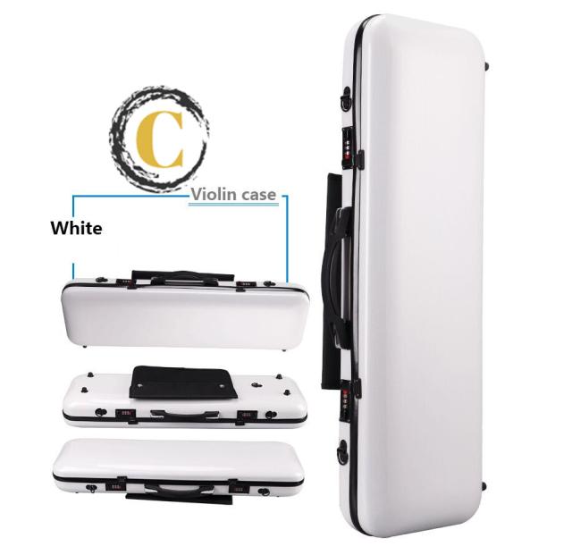カーボンファイバー製バイオリンケース ホワイト　4/4サイズ VIOLIN CASE バイオリンケースサイズ 4/4 楽器 管楽器 カーボン