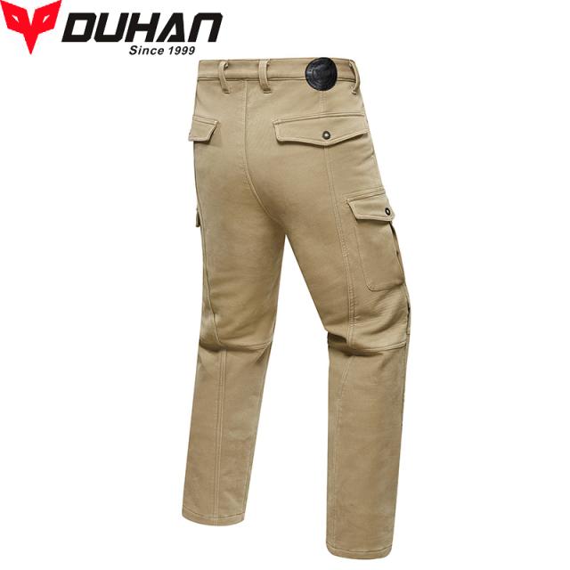 DUHAN バイク パンツ ライディング ツーリング 秋冬 防寒 保温 腰用 膝用 プロテクター装備付き ストレッチ素材_3