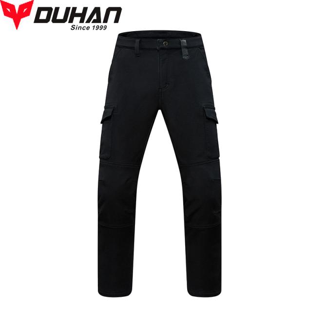 DUHAN バイク パンツ ライディング ツーリング 秋冬 防寒 保温 腰用 膝用 プロテクター装備付き ストレッチ素材_4