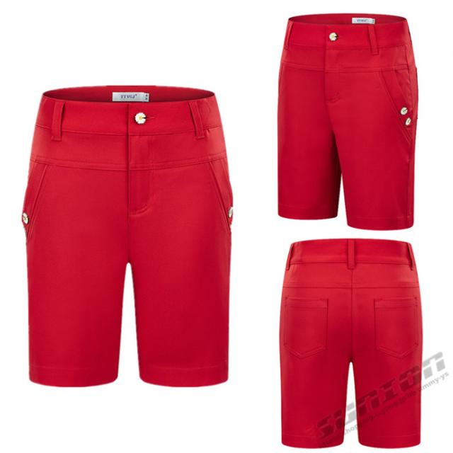 ランバンスポール　38,500円　秋冬　M ゴルフウェア　ショートパンツ　赤　黒 vlx753132_1001.jpg