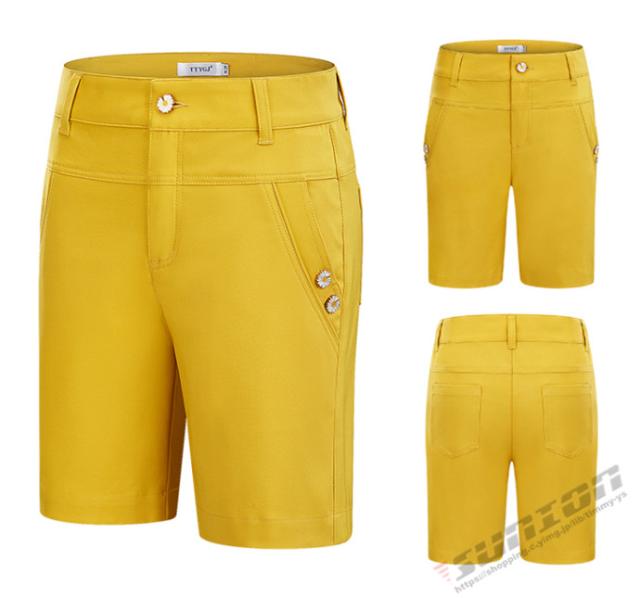 AMAZING ゴルフウェア 25夏 ストレッチショートパンツ⭐即購入可✅ ゴルフウェア レディース ショートパンツ ゴルフ 膝上 五分丈