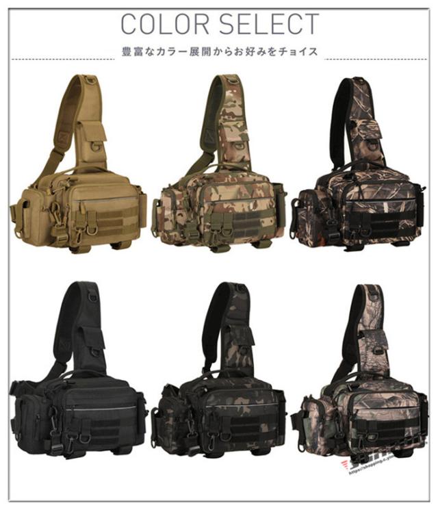 マルチフィッシングバック フィッシングバッグ タックルバッグ ヒップバッグ ショルダーバッグ ルアーケース 釣りバック 大容量 多機能 防水 アウトドア_1