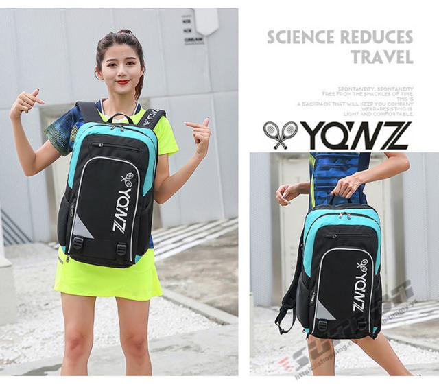 テニス バドミントンラケットバッグ  2本 収納 バッグ リュックサック ケース スポーツ ラケット収納 部活 シューズ収納 防水の通販は