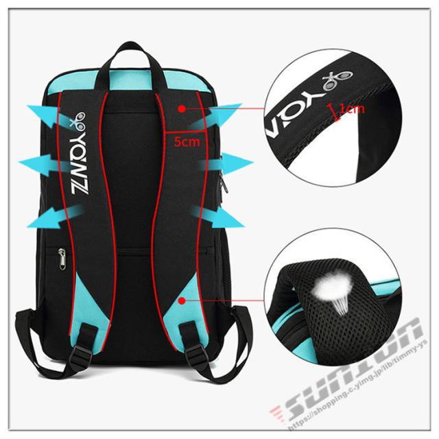テニス バドミントンラケットバッグ  2本 収納 バッグ リュックサック ケース スポーツ ラケット収納 部活 シューズ収納 防水の通販は