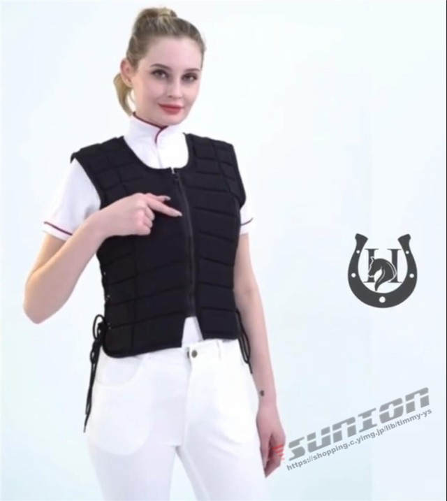 乗馬用品 乗馬用プロテクター ベストボディプロテクター 黒 馬具