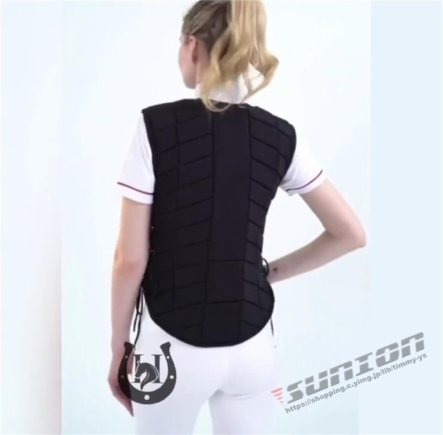 乗馬用品 乗馬用プロテクター ベストボディプロテクター 黒 馬具