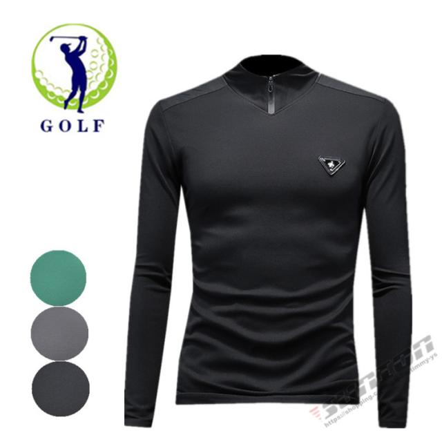 ゴルフウェア メンズ インナー 裏起毛 長袖 ゴルフインナーMENS ゴルフ テニス スポーツウエア トップス 春 秋 冬 プレゼント ギフト