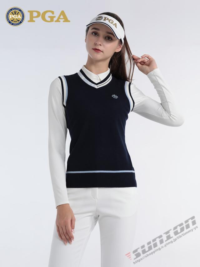 ゴルフ ゴルフベスト GOLF ウールセーター 秋 冬  レディース セーターベスト ゴルフウェア ニットセーター 防寒 暖かい  プレゼント ギフト