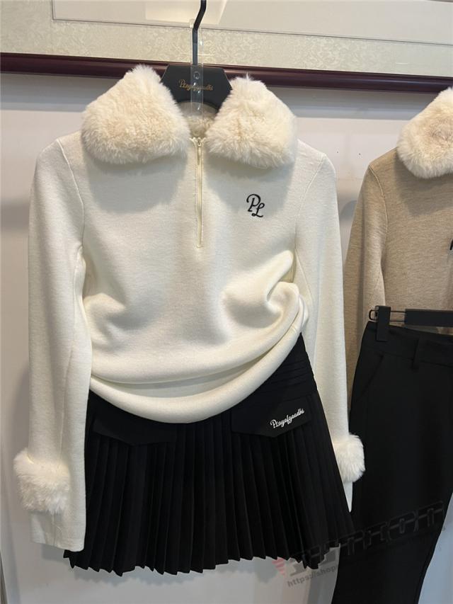 ゴルフ GOLF ウールセーター 秋 冬 レディース コート ゴルフウェア ニットセーター 防寒 暖かい プレゼント ギフト_3
