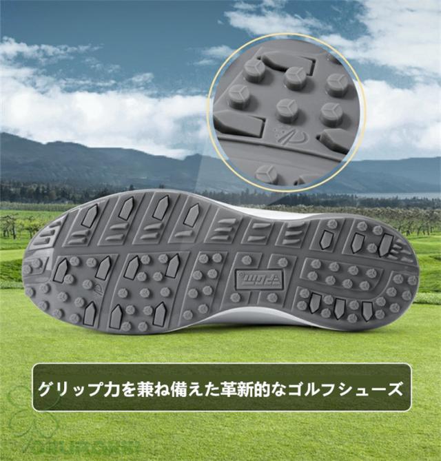 ゴルフ ゴルフシューズ ダイヤル式 ソフトスパイク レディース スパイクシューズ 防水 人工皮革_6
