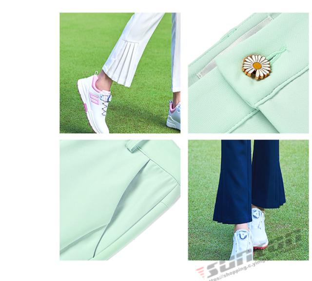 ゴルフウェア  レディース 9分丈パンツ ゴルフ ポッチ付き ストレッチ おしゃれ  春夏 夏用 スポーツ  新作モデル_18