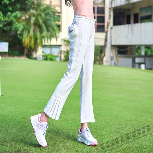 ゴルフウェア  レディース 9分丈パンツ ゴルフ ポッチ付き ストレッチ おしゃれ  春夏 夏用 スポーツ  新作モデル_3