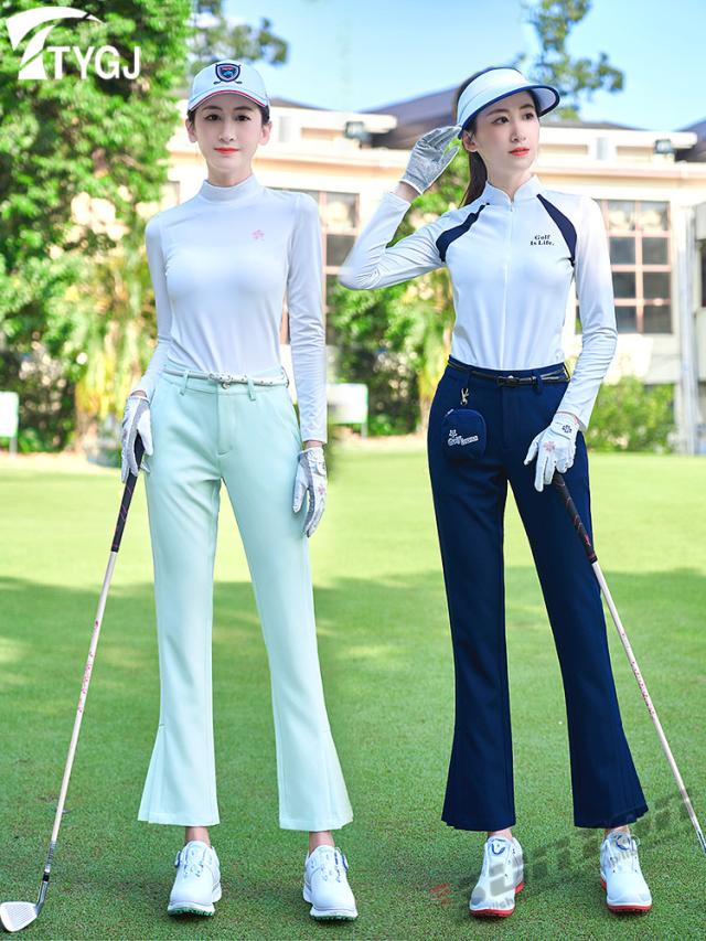 ゴルフウェア  レディース 9分丈パンツ ゴルフ ポッチ付き ストレッチ おしゃれ  春夏 夏用 スポーツ  新作モデル_6