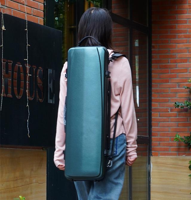 VIOLIN CASE バイオリンケースサイズ 4/4 楽器 管楽器 カーボンファイバー製 軽量 堅牢 ケース クッション付き 3WAY リュック ショルダー 手提げ_10