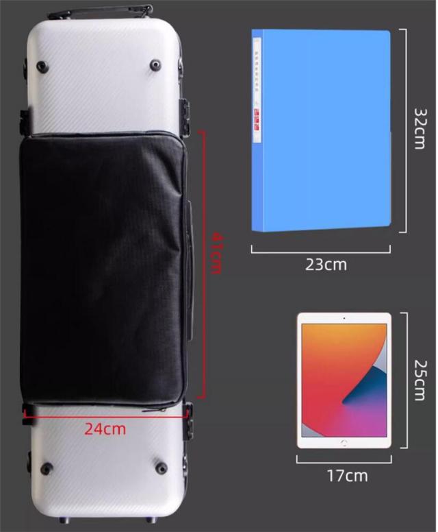 VIOLIN CASE バイオリンケースサイズ 4/4 楽器 管楽器 カーボンファイバー製 軽量 堅牢 ケース クッション付き 3WAY リュック ショルダー 手提げ_18