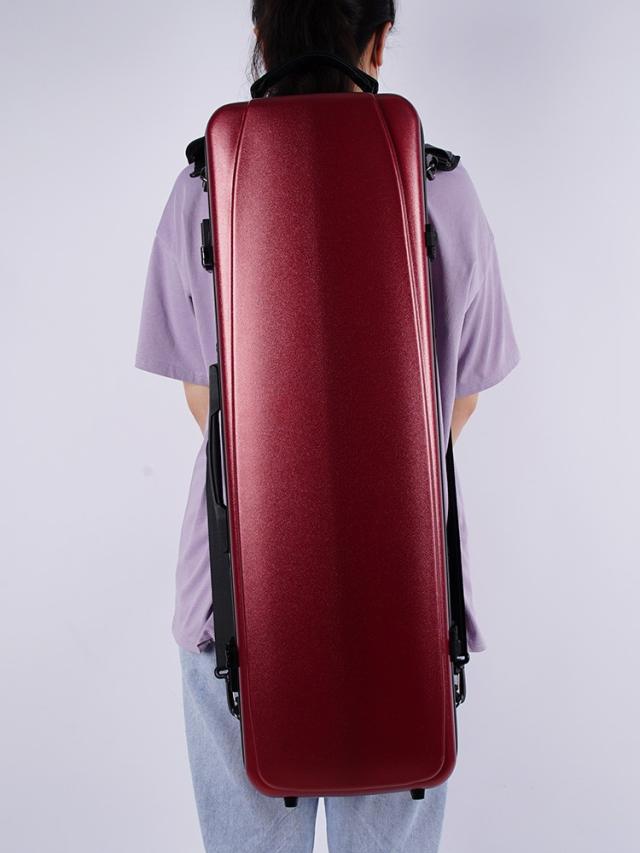 VIOLIN CASE バイオリンケースサイズ 4/4 楽器 管楽器 カーボンファイバー製 軽量 堅牢 ケース クッション付き 3WAY リュック ショルダー 手提げ_4