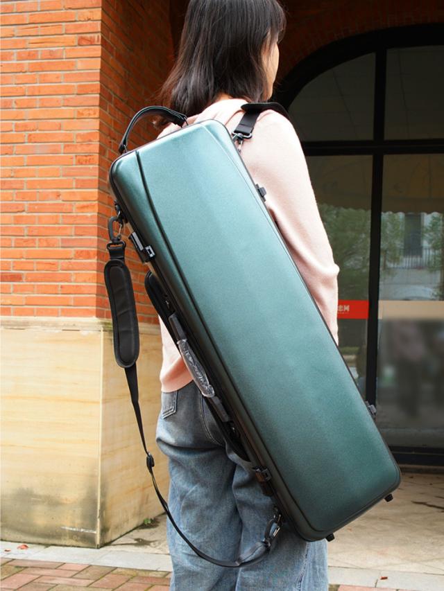 VIOLIN CASE バイオリンケースサイズ 4/4 楽器 管楽器 カーボンファイバー製 軽量 堅牢 ケース クッション付き 3WAY リュック ショルダー 手提げ_8