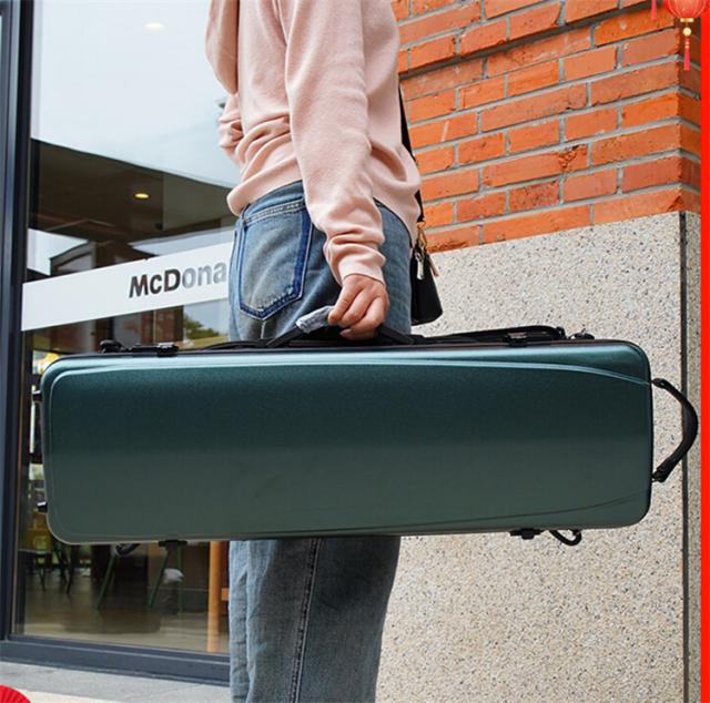 VIOLIN CASE バイオリンケースサイズ 4/4 楽器 管楽器 カーボンファイバー製 軽量 堅牢 ケース クッション付き 3WAY リュック ショルダー 手提げ_9