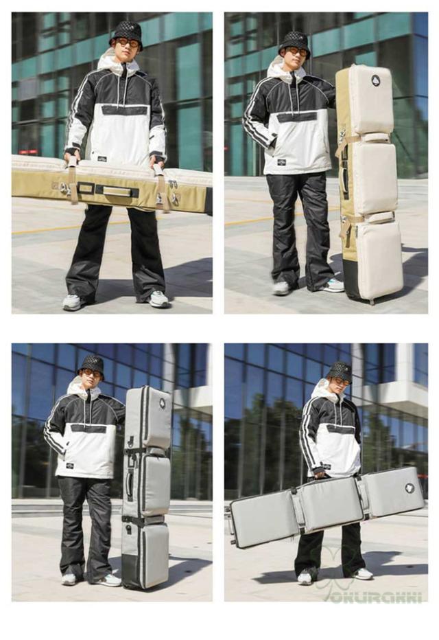 スノーボードケース キャスター 付き オールインワン 大容量収納 4WAY