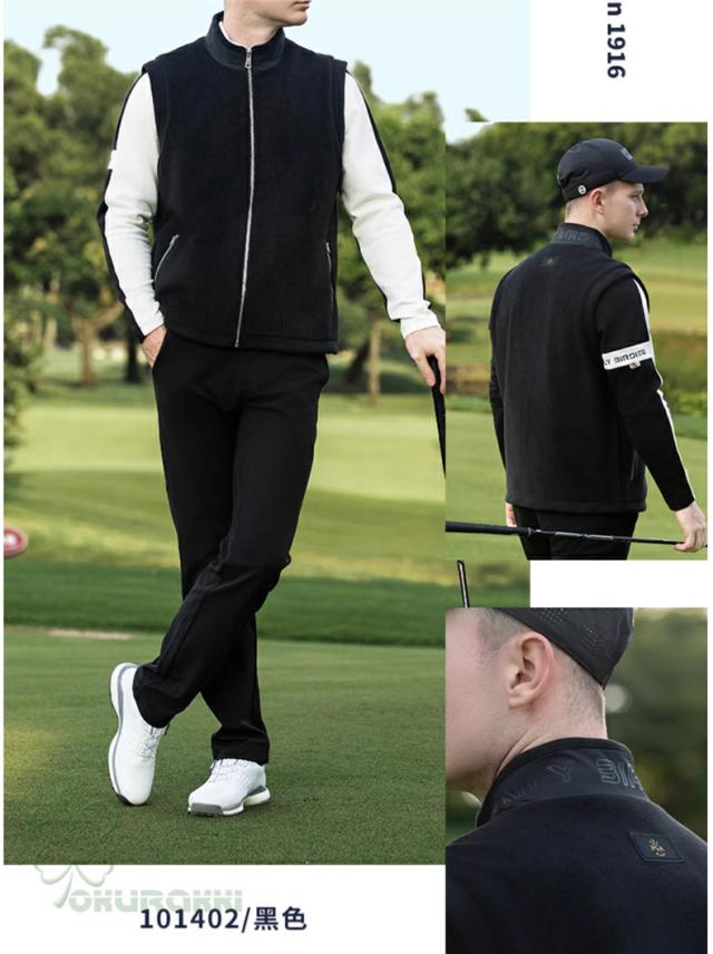 ゴルフベスト メンズ ジャケット ゴルフウェア 防風 保温 秋冬
