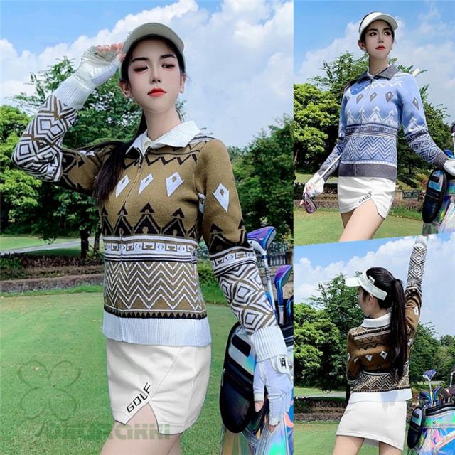 ゴルフ GOLF ウールセーター 秋 冬 レディース コート ゴルフウェア