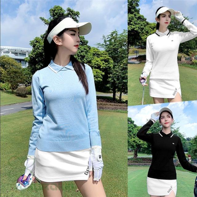 ゴルフ GOLF ウールセーター 秋 冬 レディース コート ゴルフウェア ニットセーター 防寒 暖かい プレゼント ギフト