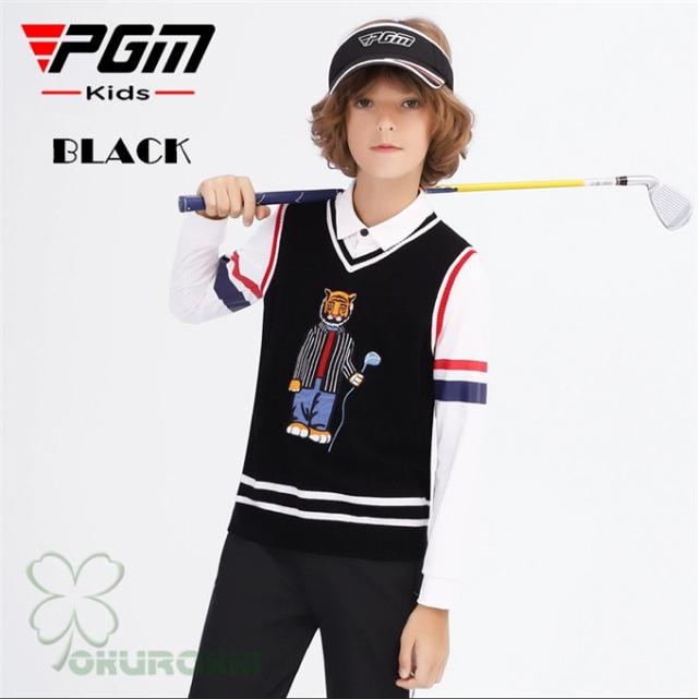 ゴルフ GOLF ウールセーター 秋 冬 KIDS キッズ コート ゴルフウェア ニットセーター 防寒 暖かい プレゼント ギフト_2