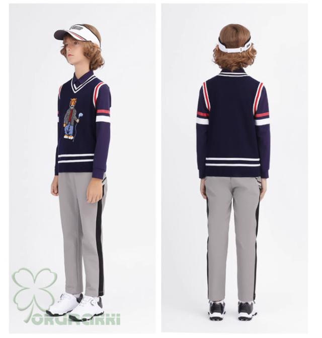 ゴルフ GOLF ウールセーター 秋 冬 KIDS キッズ コート ゴルフウェア ニットセーター 防寒 暖かい プレゼント ギフト_6