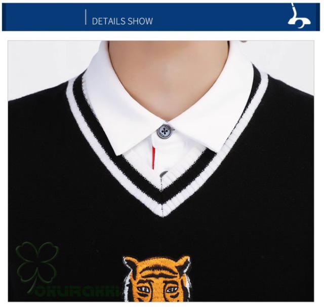 ゴルフ GOLF ウールセーター 秋 冬 KIDS キッズ コート ゴルフウェア ニットセーター 防寒 暖かい プレゼント ギフト_7